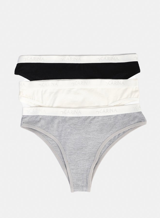 Carina Pack of 3 Colored Bikini Panties - Image 1