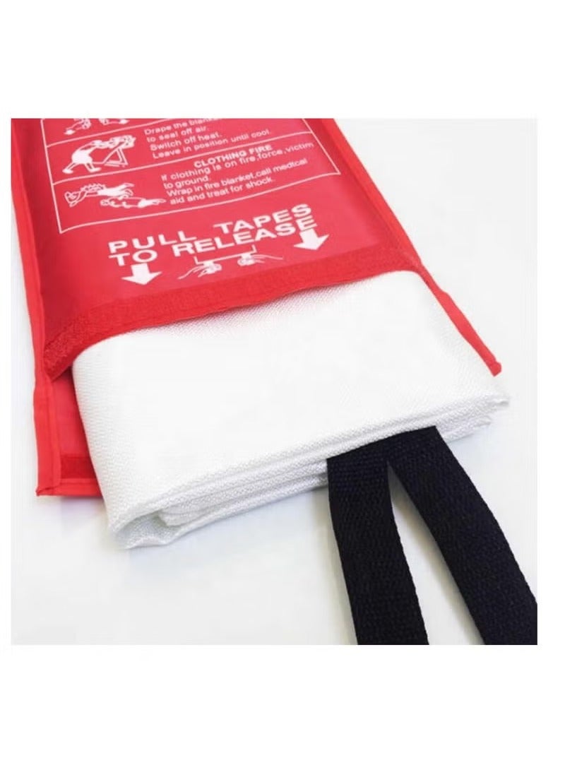 1 Pack of Fire Blankets for Fire Safety - Emergency Safety Fire Blanket - Retardant Kitemarked Fiberglass Fire Suppression Blanket - Kitchen, Home, Office, Caravan Fire Resistant Blanket  - Image 2
