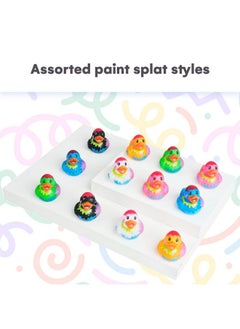 Kicko Kicko Assorted Rubber Ducks - 12 Ducklings, 2 Inch in Splat Pattern - Jeep Ducks for Kids, Baby Bath Toys, Sensory Play, Stress Relief, Novelty, Stocking Stuffers, Classroom Prizes, Supplies, Holidays  - Image 3