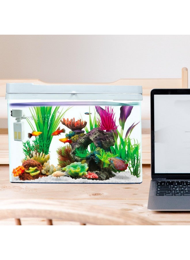 Buraq 4K Transparency Moulded Fashion Aquarium Mini Fish Tank with Filter & Light, Polycarbonate Material, Suitable for Home, Living Room and Office (33" L x 21" W x 24" H Cm) - Image 1