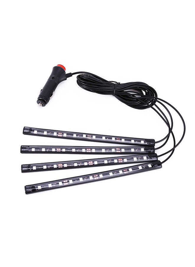 Loquat 4-In-1 Universal Car LED Atmosphere Lights Colorful Lighting Decorative Lamp, With 48LEDs SMD-5050 Lamps - Image 1