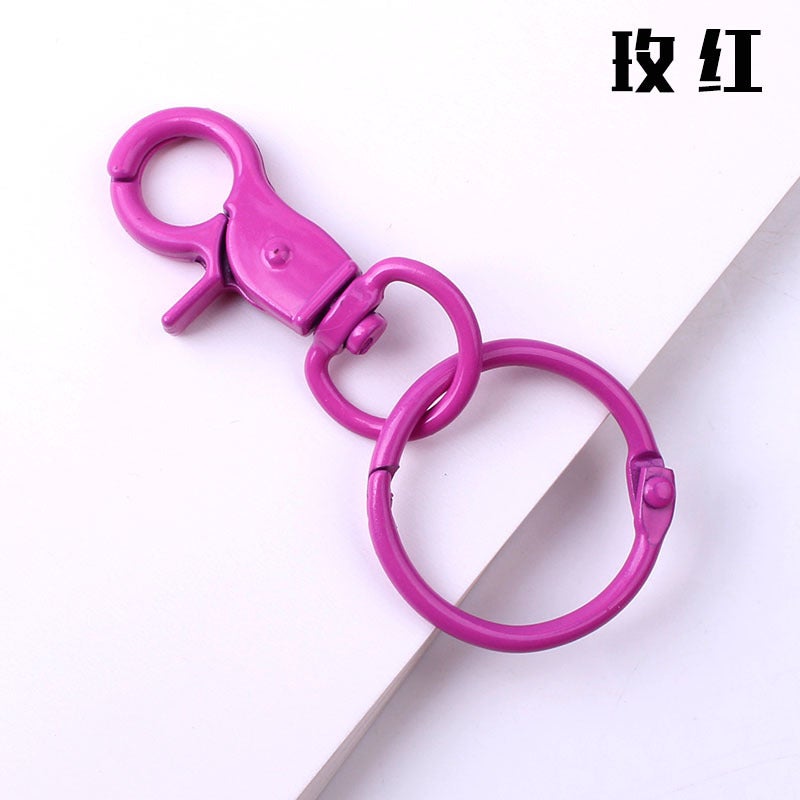 Colorful Painted Keychain Clasp Jewelry Randomly mixed colors