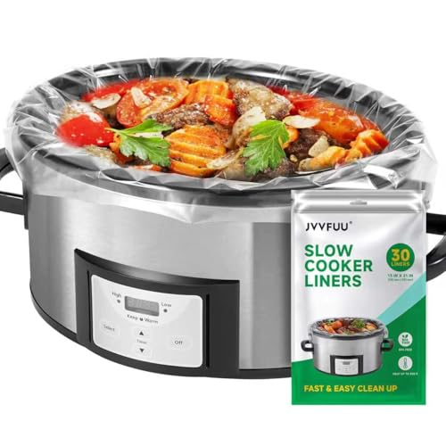 JVVFUU Slow Cooker Liners 3-8 Quart, Cooking Bags Large Size 13"x 21", Slow Cooker Bags Disposable Oval Large For Crock Pot (30) - Image 1