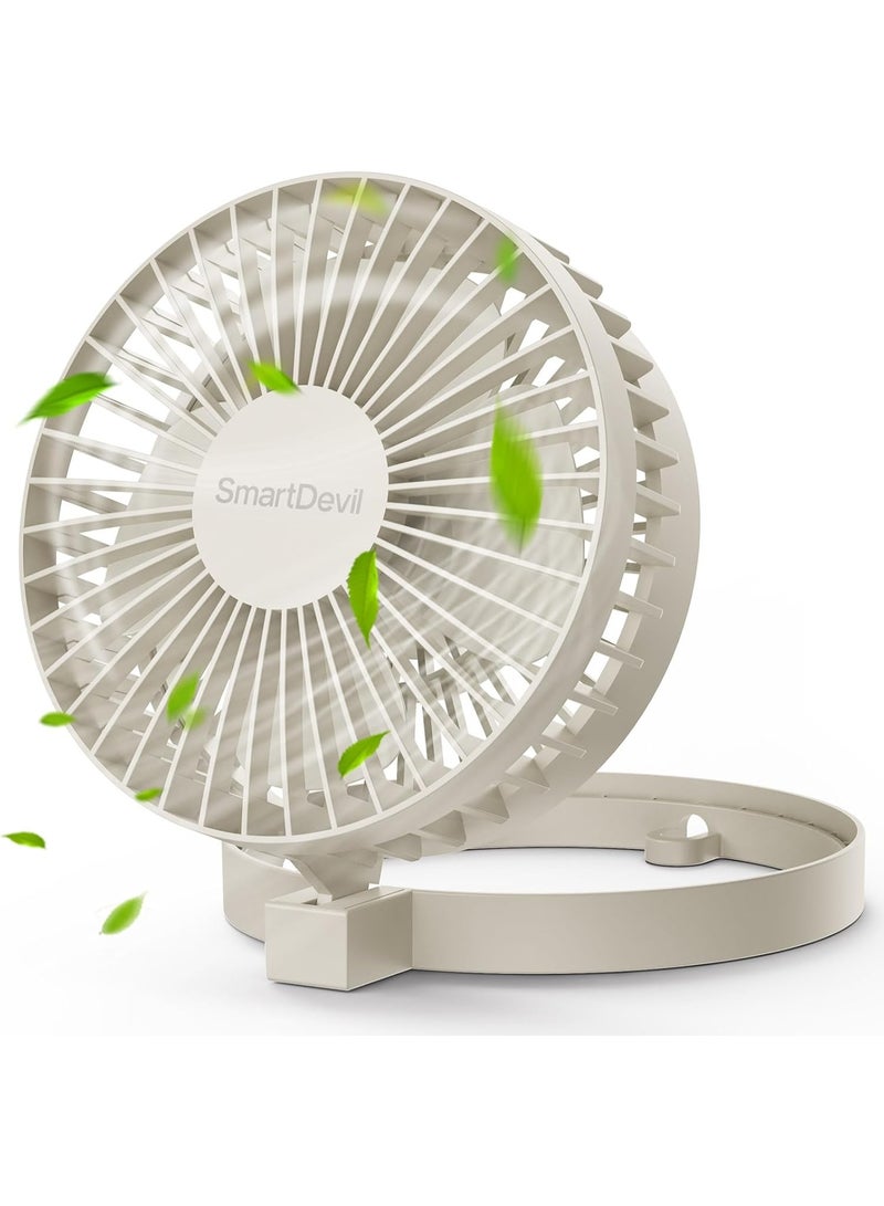 SmartDevil USB Desk Fan, Small Personal Desktop Table Fan with Strong Wind, Quiet Operation Portable Mini Fan for Home Office Bedroom Table and Desktop (white) - Image 1
