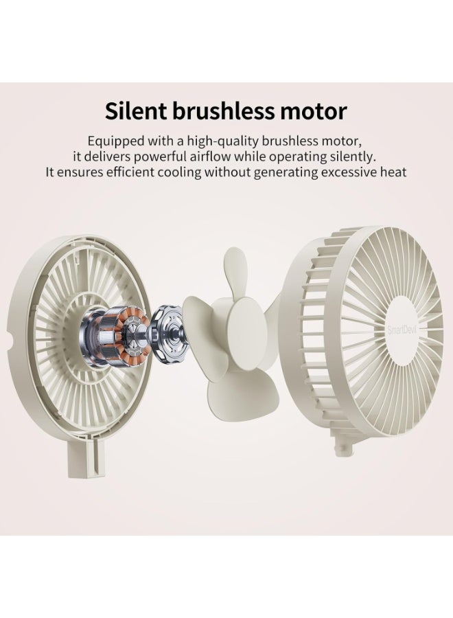 SmartDevil USB Desk Fan, Small Personal Desktop Table Fan with Strong Wind, Quiet Operation Portable Mini Fan for Home Office Bedroom Table and Desktop (white) - Image 5