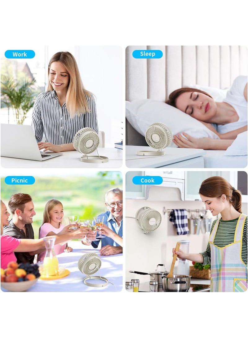 SmartDevil USB Desk Fan, Small Personal Desktop Table Fan with Strong Wind, Quiet Operation Portable Mini Fan for Home Office Bedroom Table and Desktop (white) - Image 2