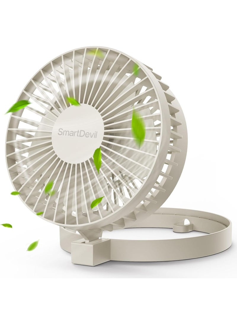 سمارت ديفل مروحة مكتب صغيرة من سمارت ديفل، مروحة شخصية مكتبية محمولة تعمل عبر منفذ يو إس بي، تتميز برياح قوية وتشغيل هادئ، مناسبة للمكتب أو غرفة النوم أو المنزل، بتصميم أنيق ولون ابيض. - Image 2