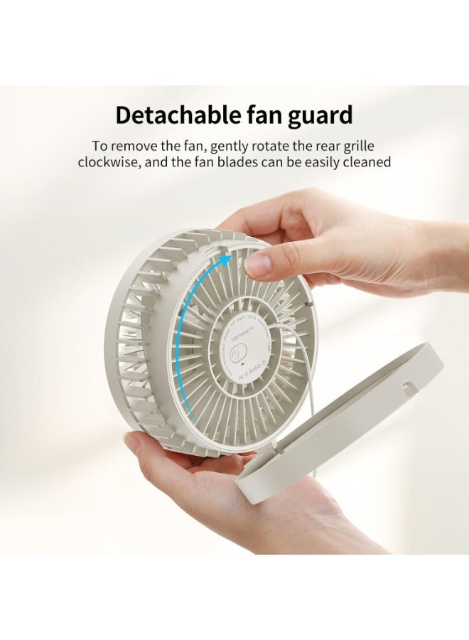 SmartDevil USB Desk Fan, Small Personal Desktop Table Fan with Strong Wind, Quiet Operation Portable Mini Fan for Home Office Bedroom Table and Desktop (white) - Image 3
