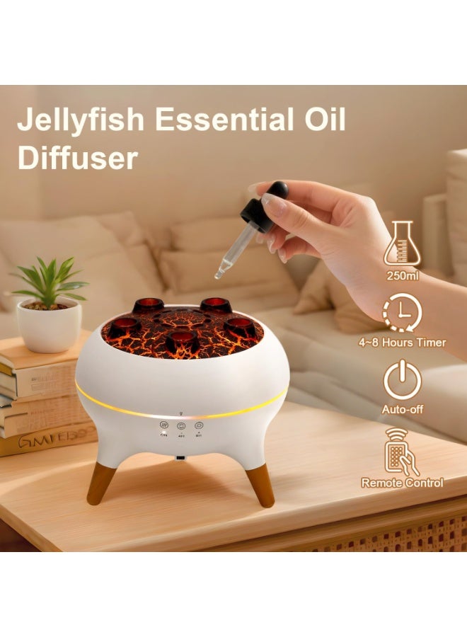 250ML Jellyfish Essential Oil Diffuser with 7-Color LED Lights, Remote Control, Silent Ultrasonic Mist, 4/8-Hour Timer and Auto Shut-Off – Ideal for Home, Bedroom and Office - Image 5
