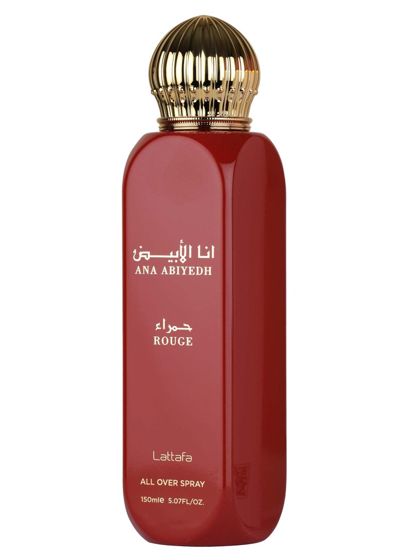 Lattafa Ana Abiyedh Rouge All Over Spray EDP 150 ml - Image 1