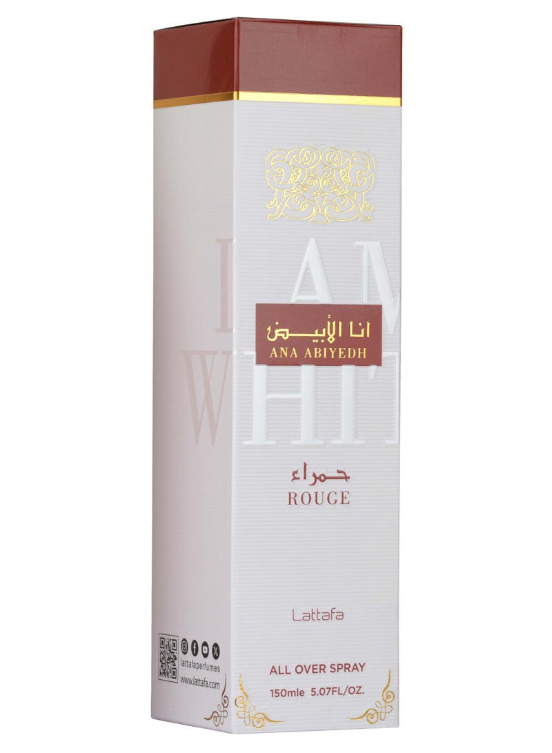 Lattafa Ana Abiyedh Rouge All Over Spray EDP 150 ml - Image 3