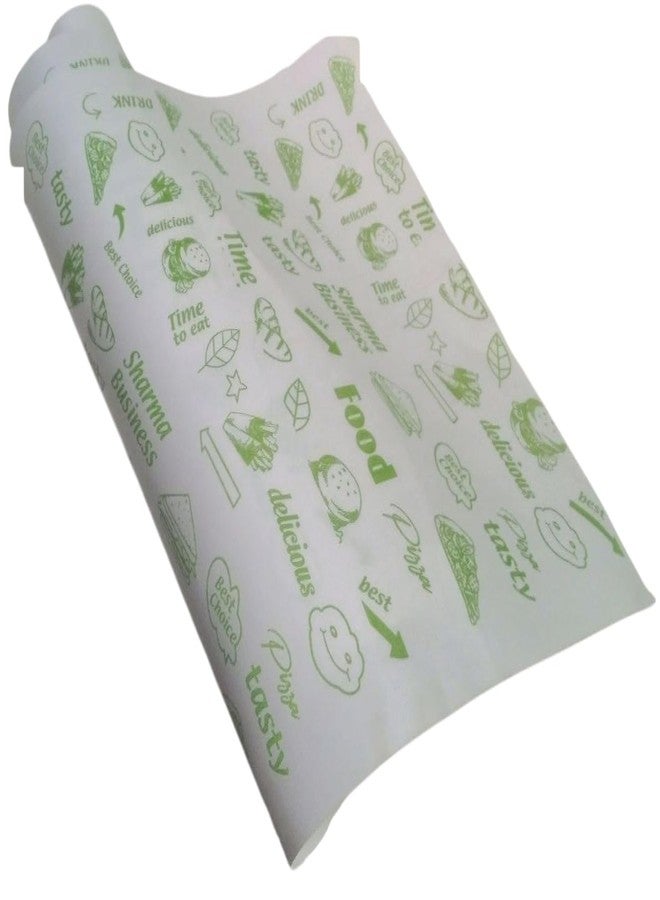 ARETOR Non-Stick Food Wrapping Parchment Paper Roll, White with Green Print, 50 Meter, 500 Gram, 54 GSM, Oven Safe - Image 3