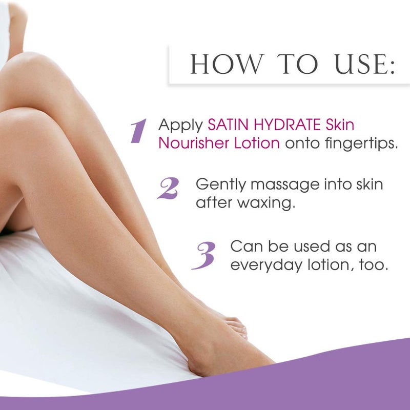 SATIN SMOOTH Post Wax Lotion - Hydrating Skin Nourisher for Smooth & Healthy Skin, After Wax Care Treatment, 4 fl oz, 2 Pack - Image 5