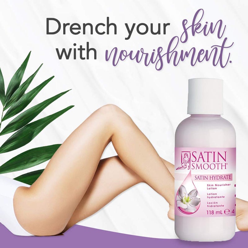 SATIN SMOOTH Post Wax Lotion - Hydrating Skin Nourisher for Smooth & Healthy Skin, After Wax Care Treatment, 4 fl oz, 2 Pack - Image 2