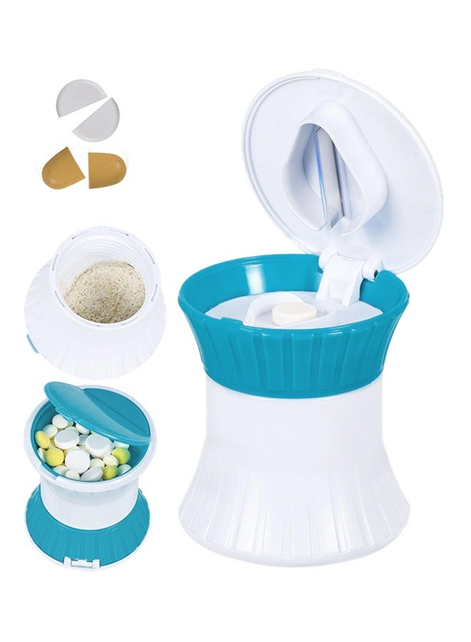 1 Pack 3 in 1 Pill Cutter and Splitter for Small or Large Pills, Tablets Crusher Grinder with Small Pill Box Organizer - Image 1