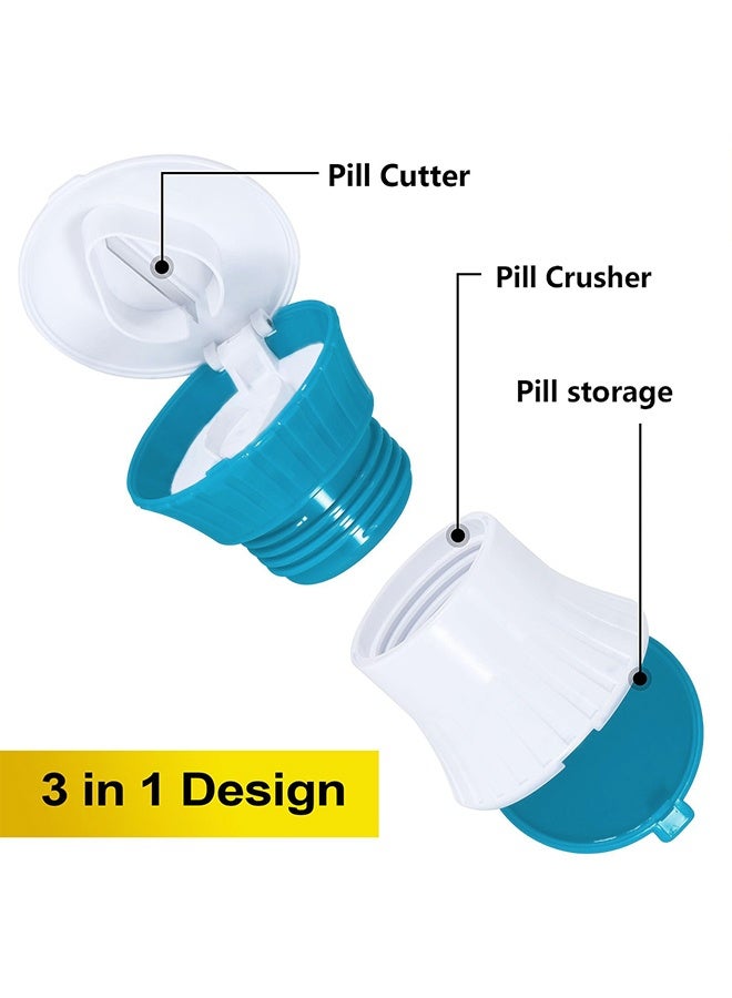 1 Pack 3 in 1 Pill Cutter and Splitter for Small or Large Pills, Tablets Crusher Grinder with Small Pill Box Organizer - Image 5