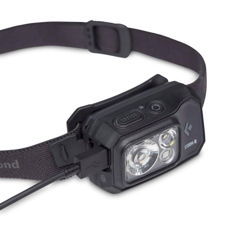 Black Diamond مصباح رأس قابل لإعادة الشحن BLACK DIAMOND Storm 500-R | سطوع 500 لومن | مقاوم للماء وشحن عبر micro-USB | أسود - Image 5