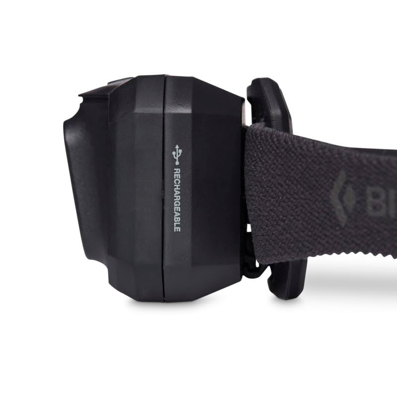 Black Diamond مصباح رأس قابل لإعادة الشحن BLACK DIAMOND Storm 500-R | سطوع 500 لومن | مقاوم للماء وشحن عبر micro-USB | أسود - Image 4
