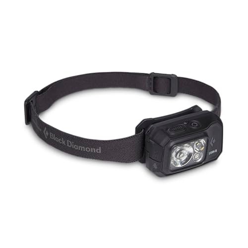 Black Diamond مصباح رأس قابل لإعادة الشحن BLACK DIAMOND Storm 500-R | سطوع 500 لومن | مقاوم للماء وشحن عبر micro-USB | أسود - Image 1