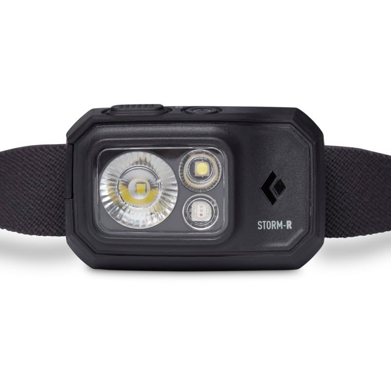 Black Diamond مصباح رأس قابل لإعادة الشحن BLACK DIAMOND Storm 500-R | سطوع 500 لومن | مقاوم للماء وشحن عبر micro-USB | أسود - Image 2