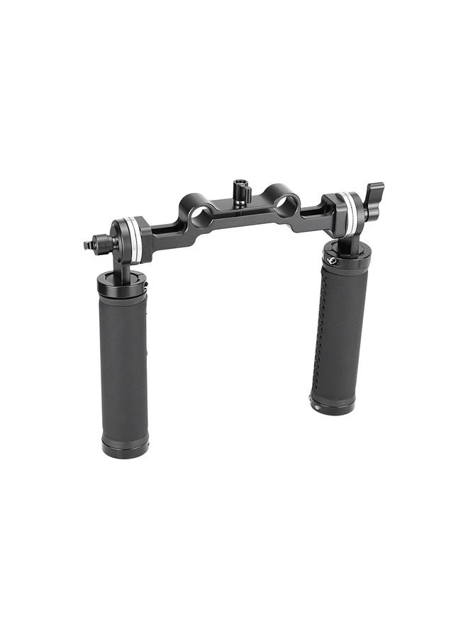 SZRIG Rosette Handgrips Rubber Handheld Handle with Dual 15mm Railblock for DLSR Camera Shoulder Mount Rig - Image 4