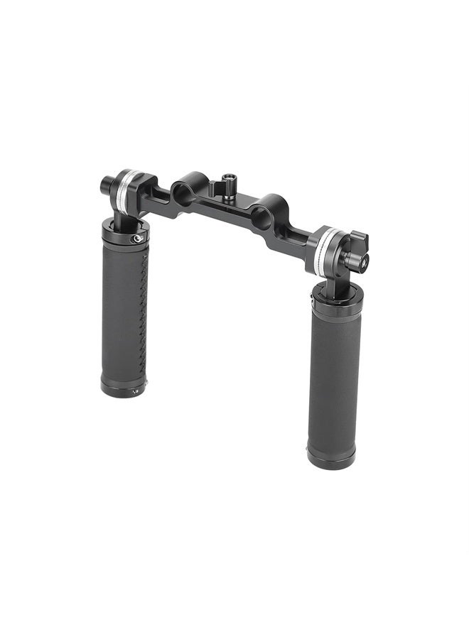 SZRIG Rosette Handgrips Rubber Handheld Handle with Dual 15mm Railblock for DLSR Camera Shoulder Mount Rig - Image 3