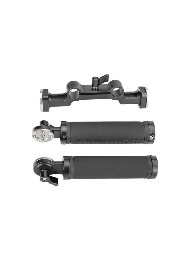 SZRIG Rosette Handgrips Rubber Handheld Handle with Dual 15mm Railblock for DLSR Camera Shoulder Mount Rig - Image 5