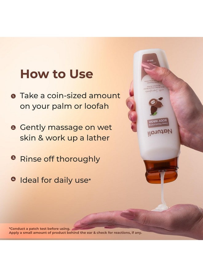 Naturali غسول الجسم المرطب العميق ناتورالي بزبدة الشيا وزبدة الكاكاو وزبدة المورومورو | ينظف بلطف | يرطب ويغذي بعمق | يقوي حاجز البشرة | خالي من الكبريتات والبارابين | 200 مل - Image 5