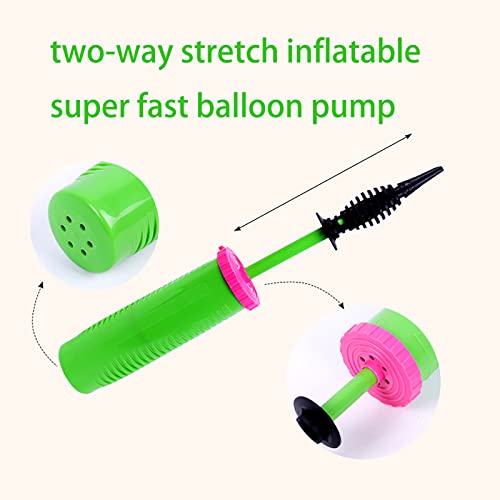 ouyili Balloon Pump Handheld Two-Way Dual Action - Hand Blower Air Pumper for Balloons - Ballon Inflator Pumping - Manual Baloon Inflators Machine (Green 1 Piece) - Image 2