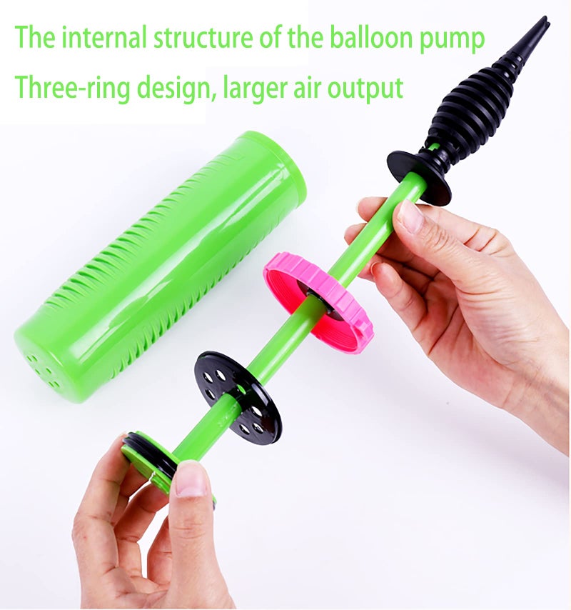 ouyili Balloon Pump Handheld Two-Way Dual Action - Hand Blower Air Pumper for Balloons - Ballon Inflator Pumping - Manual Baloon Inflators Machine (Green 1 Piece) - Image 3