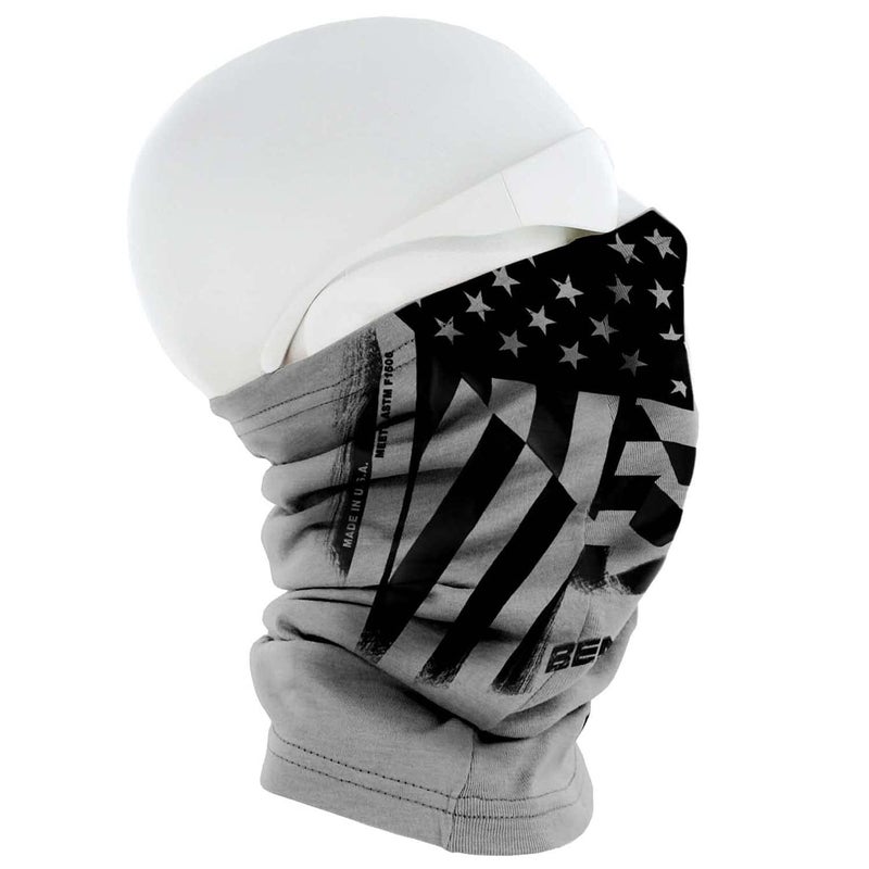 BENCHMARK FR Flame Resistant Face Mask Neck Gaiter - CAT2 (American Flag, Gray) - Image 3