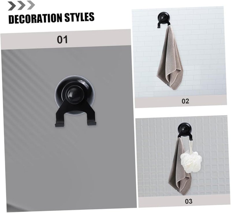 Stainless Steel Shower Hooks Heavy Duty Suction Cup Wall Hangers for Bathroom Kitchen Accessories - Image 2