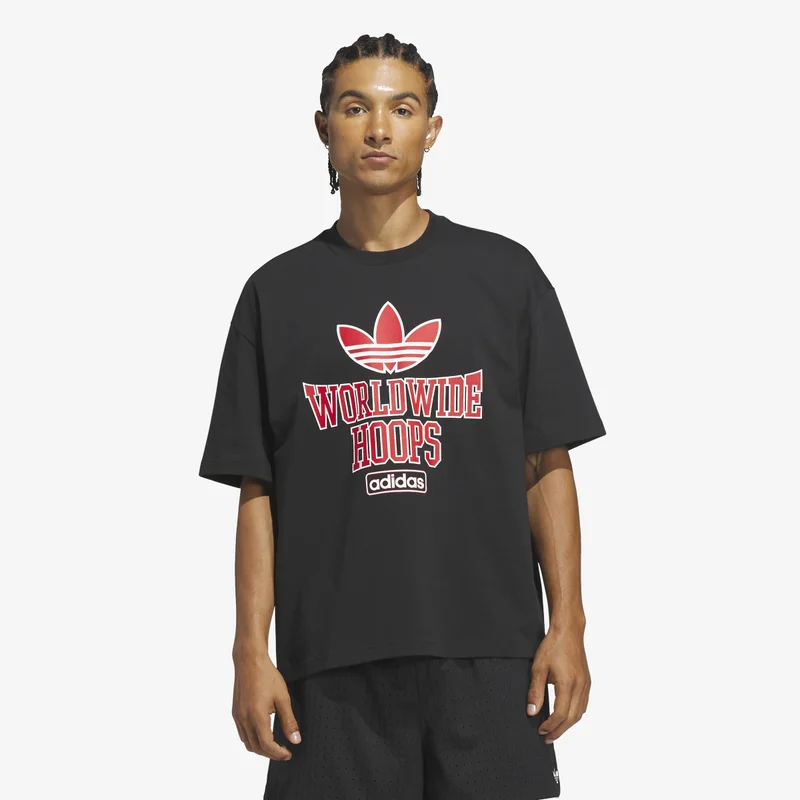 Adidas Originals  ORIGINALS WORLDWIDE HOOPS ONE WORLD T-Shirt  | Best Price UAE