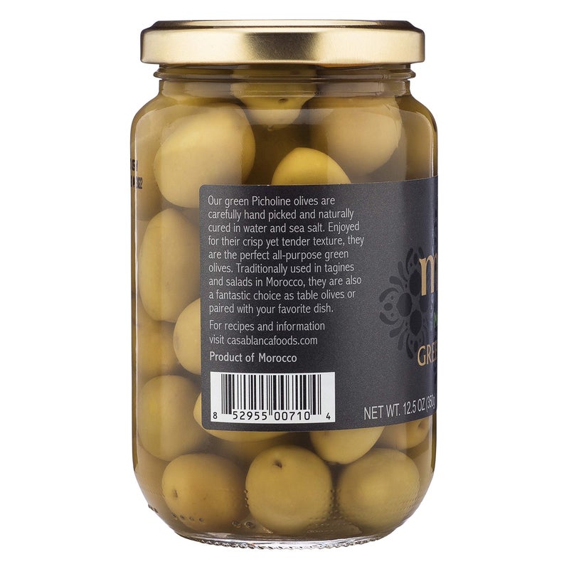 Mina Green Olives, 12.5 oz - Delicious Green Olives, Vegan Snack, Premium Hand Picked Moroccan Olives, Naturally Cured, Gluten Free, Low Carb, Non GMO Keto, Paleo, and Kosher - Image 3