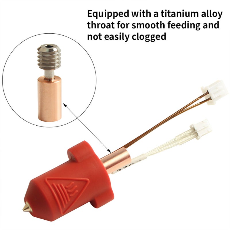 Ceramic Heating Block: 320℃ High Temp Resistance, Titanium Alloy Throat Nozzle, Easy Assembly - 3D Printer Accessory for Creality K1, K1 Max 3D Printers - Image 4