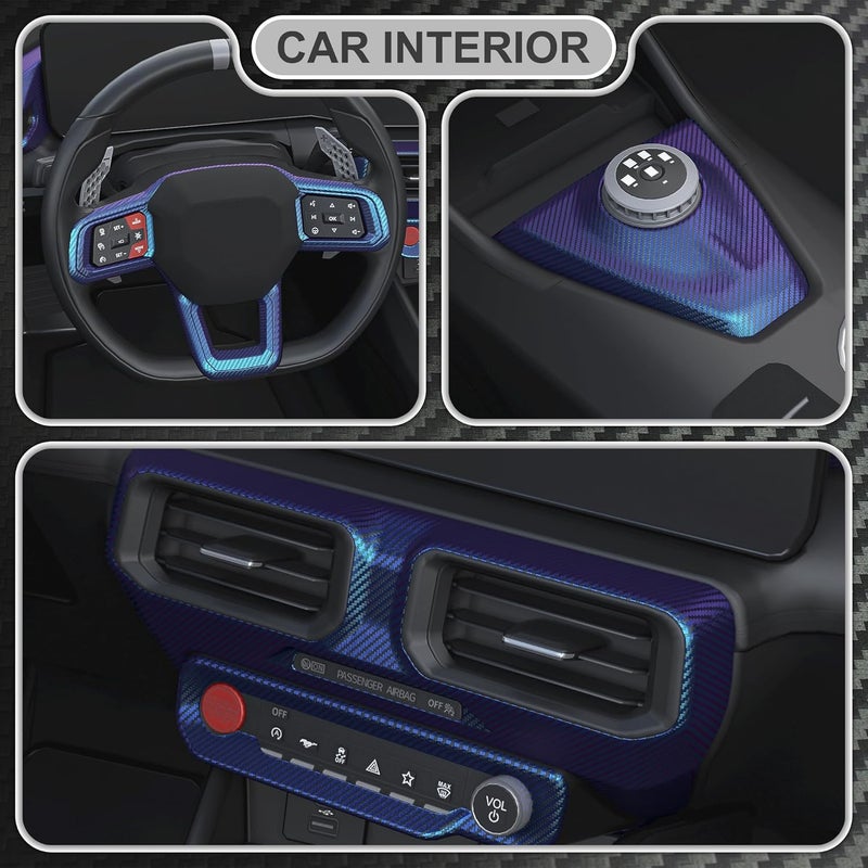 Lypumso 3D Chameleon Blue to Purple Carbon Fiber Vinyl Wrap - Image 3
