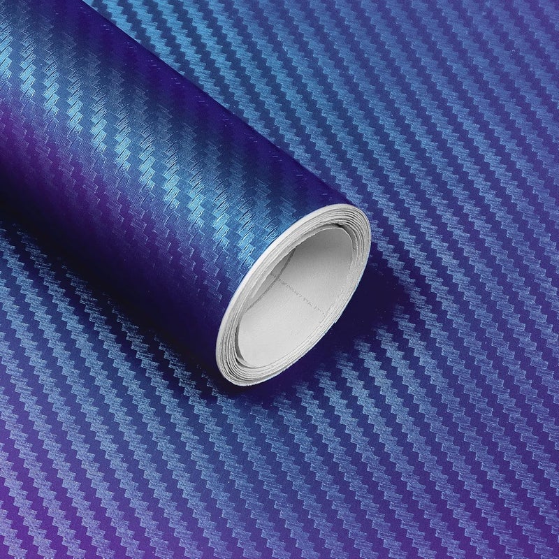 Lypumso 3D Chameleon Blue to Purple Carbon Fiber Vinyl Wrap - Image 1