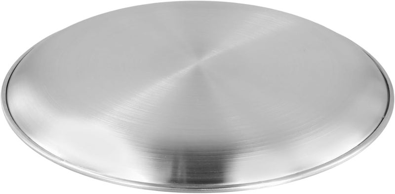 LEXININ 15pcs 8 Inch 201 Stainless Steel Plates Silver Flat Metal Dishes Round Serving Plates for Camping Dinner Table - Image 4