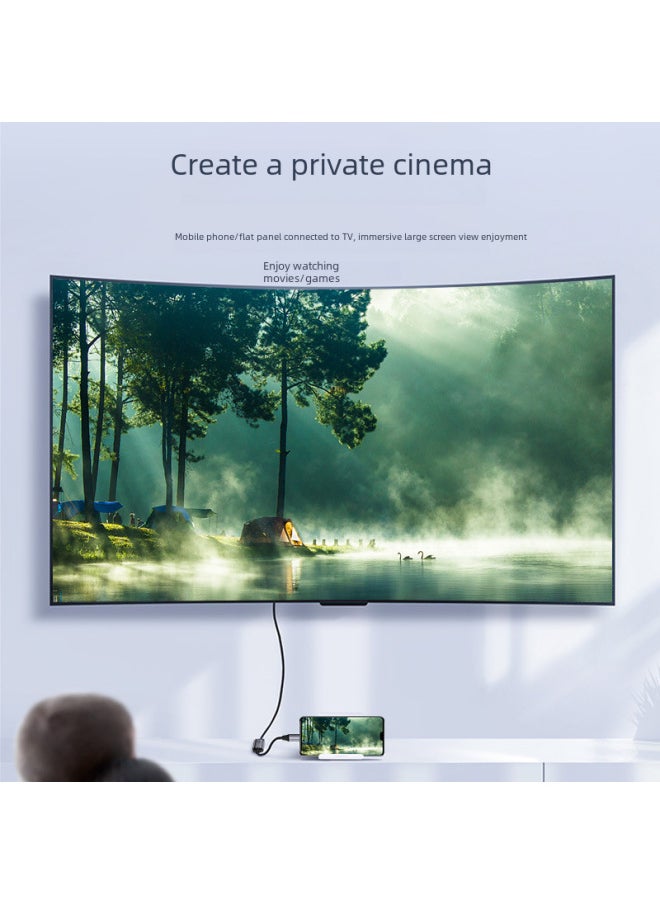 Gold-plated Type-c Revolution Mini DP Female Short Line HD Same Screen Support Two-way Projection Screen 8K @ 60Hz-Color:C Revolution MDP Short Line 8k
