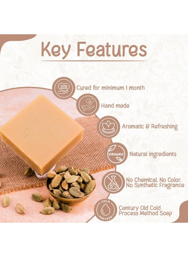 Naturalis صابون زيت الهيل الطبيعي - صابون يدوي الصنع بارد الضغط مع الهيل العضوي، خالي من المواد الكيميائية القاسية - تنظيف عميق، ترطيب، ورائحة منعشة، 100 جرام - Image 2