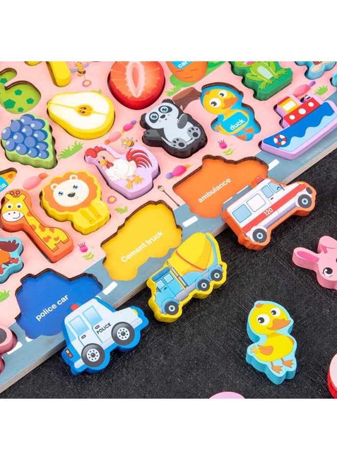 مكعبات بناء رقمية للأطفال، أحجية أشكال حيوانات، إصدار الحروف الأبجدية من الفاكهة، ألعاب تطوير الذكاء للتعليم المبكر - اللون: التعليم المبكر King 【الانفجارات】 نمط البراري الإنجليزي - Image 4