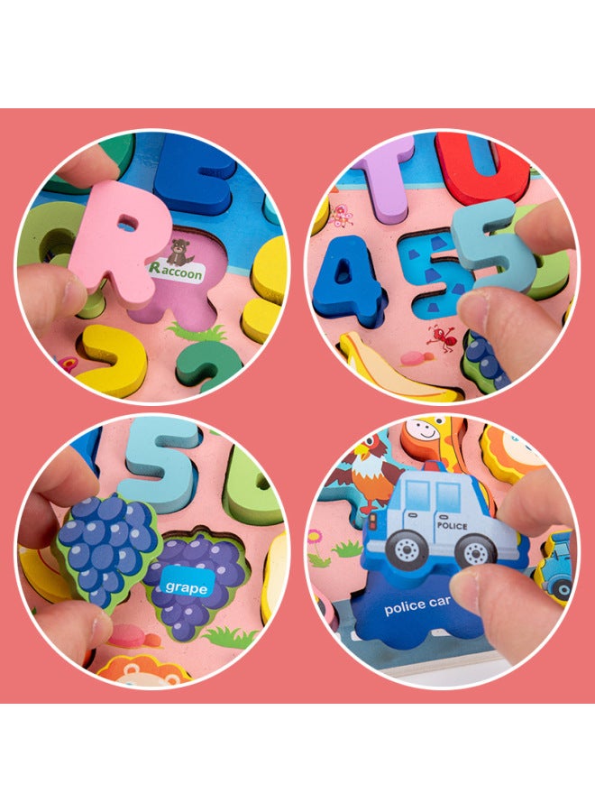 مكعبات بناء رقمية للأطفال، أحجية أشكال حيوانات، إصدار الحروف الأبجدية من الفاكهة، ألعاب تطوير الذكاء للتعليم المبكر - اللون: التعليم المبكر King 【الانفجارات】 نمط البراري الإنجليزي - Image 5
