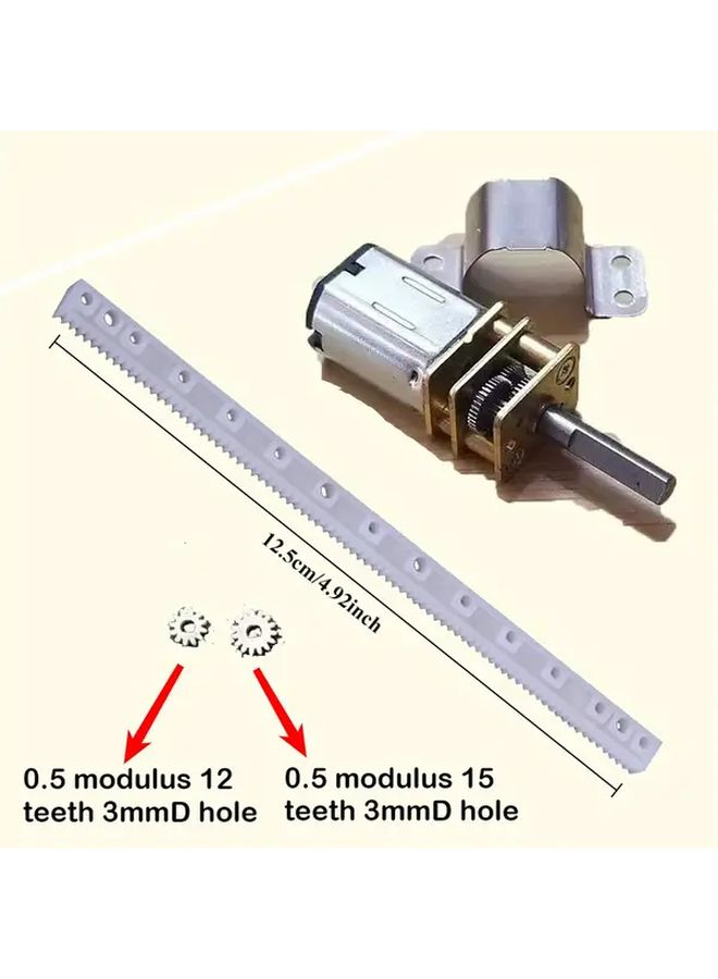 N20 Reduction Motor Combo Set With Rack Gear D Type Spur Gears - Image 1