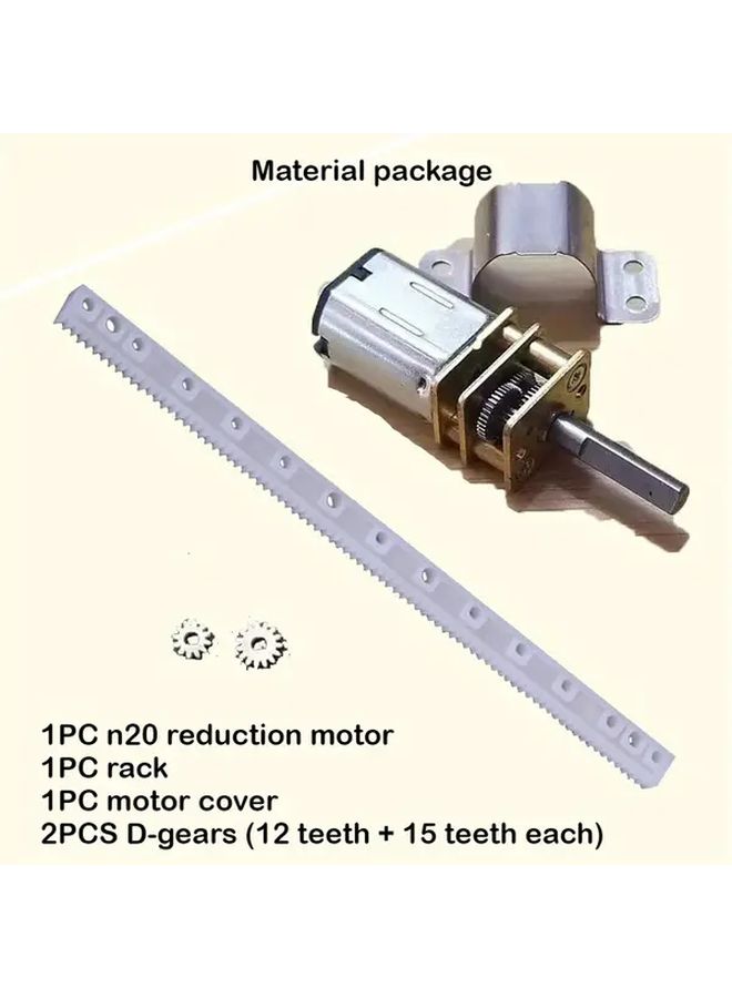 N20 Reduction Motor Combo Set With Rack Gear D Type Spur Gears - Image 3