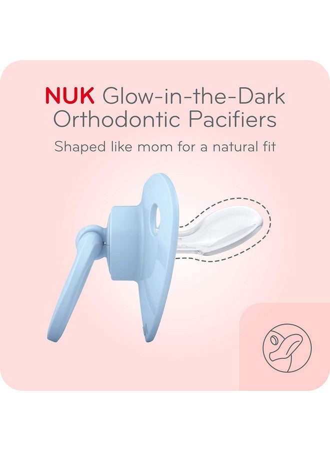 NUK Orthodontic Pacifiers, Girl, 0-6 Months, 2-Pack - Image 1