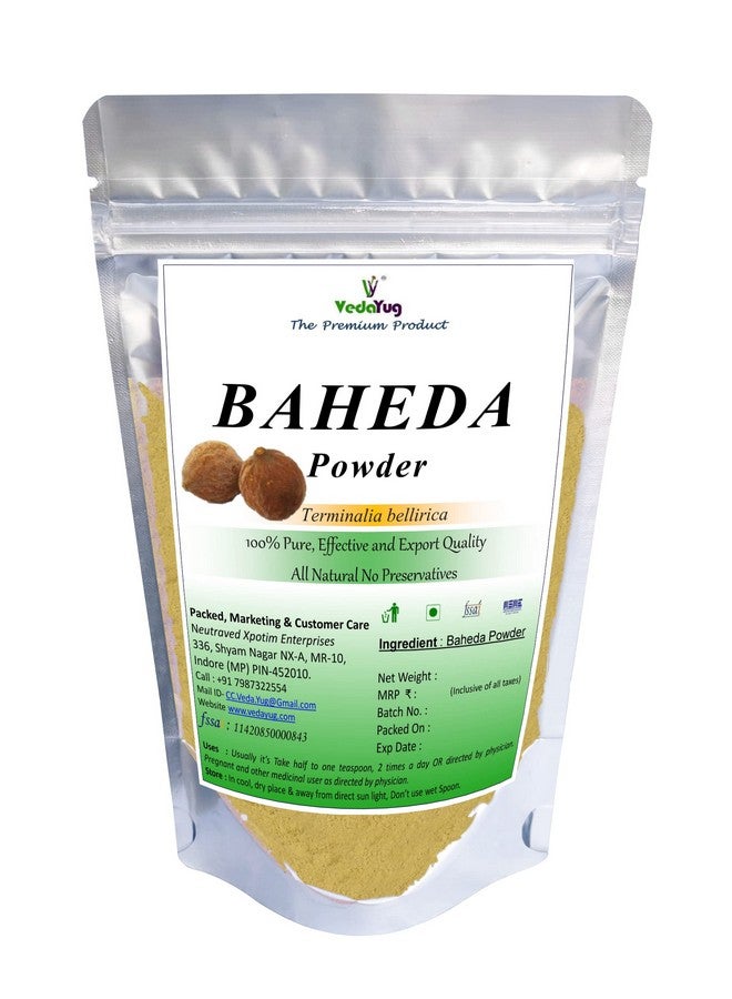 VY VedaYug Baheda Powder, Bibhitaki, Bahera 200g | for Hair Growth and Eating (Beleric Myrobalan Fruit) - 200g - Image 1