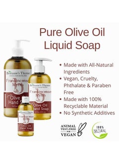 Brittanie's Thyme Organic Natural Hand Soap 16 Oz (Frankincense & Myrrh) Moisturizing Castile Soap Made Olive Oil And Natural Luxurious Essential Oils. Vegan Gluten & Cruelty Free  - Image 4