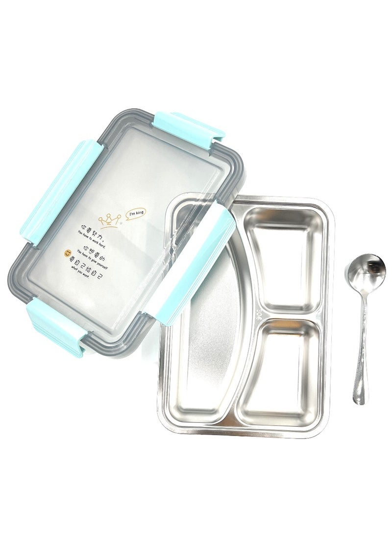 VIO Airtight Lunch Box Stainless Steel Compartment Leak Proof Easy Open Lid Food Snacks Bento Box Tiffin Storage Containers Kids Adult Toddlers Boys Girls School Home Travel Dishwasher Freezer Safe  - Image 1