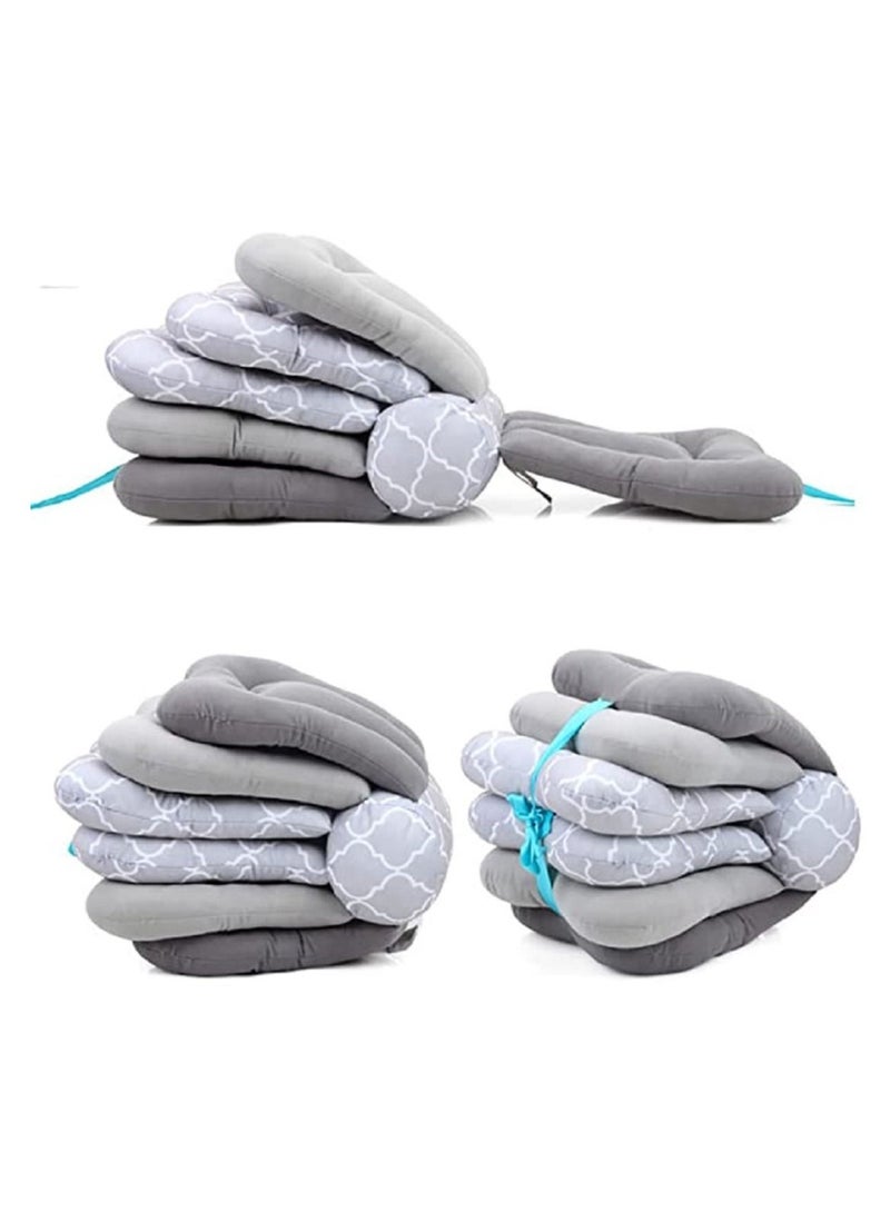 A comfortable and gentle nursing pillow for the baby's body, adjustable in height, you will be able to change the height to match the size of your little one during the different stages of growth - Image 1