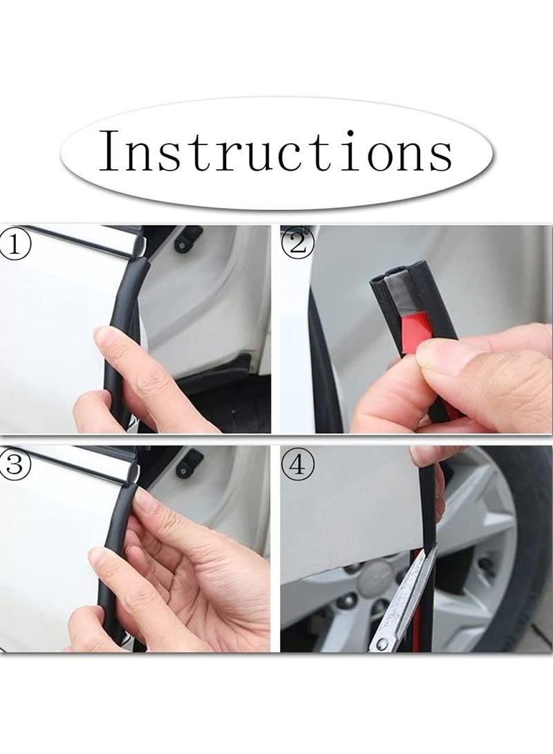GUDOO 5 M Universal Car Weather Stripping Self Adhesive Auto Door Rubber Weather Draft Seal Strip B Shape Car Door Edge Trim Seal Strip Weatherstrip For Car Window Door Protector Soundproofing - Image 4